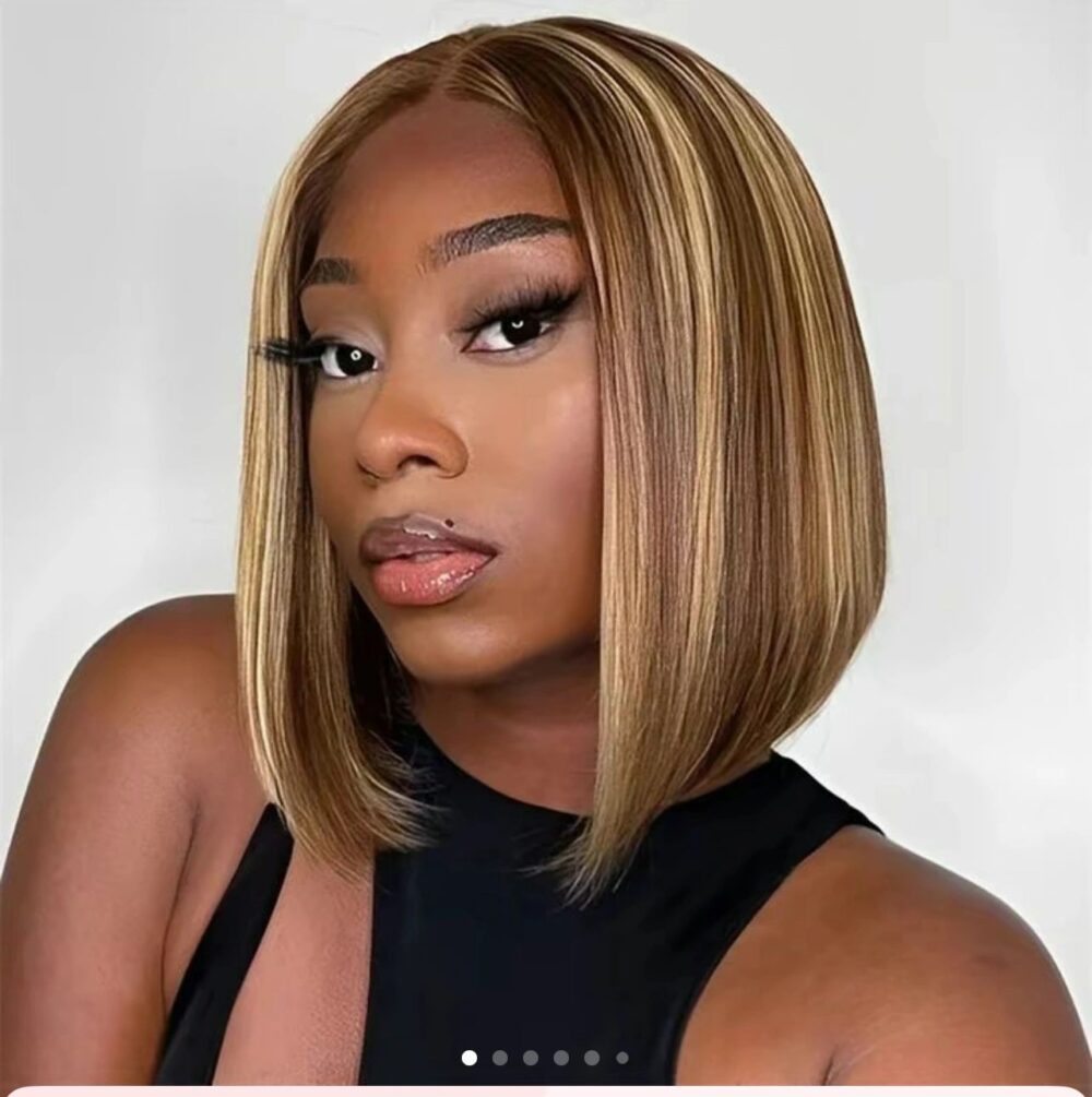 Loxie Bold Blonde – 5x5 Lace Closure Highlight Bob Wig